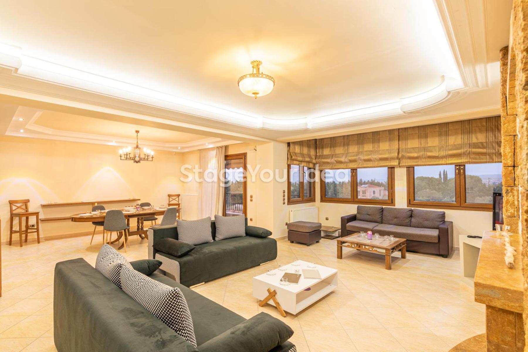 Luxury Appartment, Only 7 Minutes From Thessaloniki Airport And 15 Minutes From City Center ,For 8-23 People Also For Gatherings And Parties Neon Rysion 외부 사진
