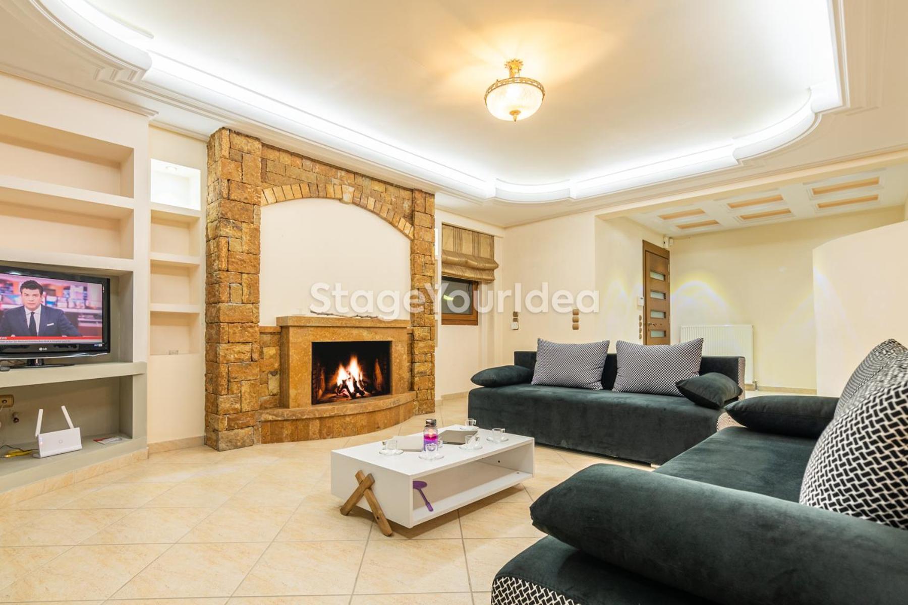Luxury Appartment, Only 7 Minutes From Thessaloniki Airport And 15 Minutes From City Center ,For 8-23 People Also For Gatherings And Parties Neon Rysion 외부 사진