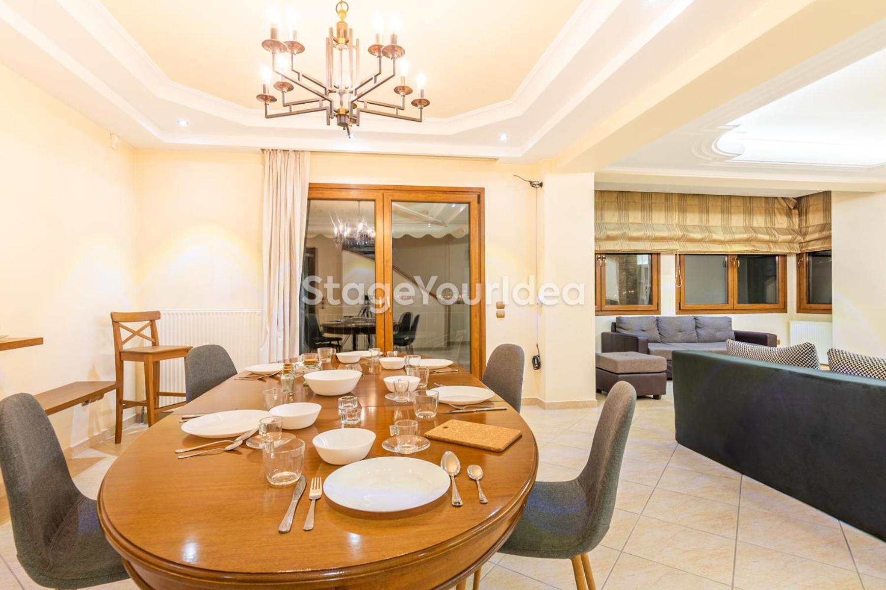 Luxury Appartment, Only 7 Minutes From Thessaloniki Airport And 15 Minutes From City Center ,For 8-23 People Also For Gatherings And Parties Neon Rysion 외부 사진