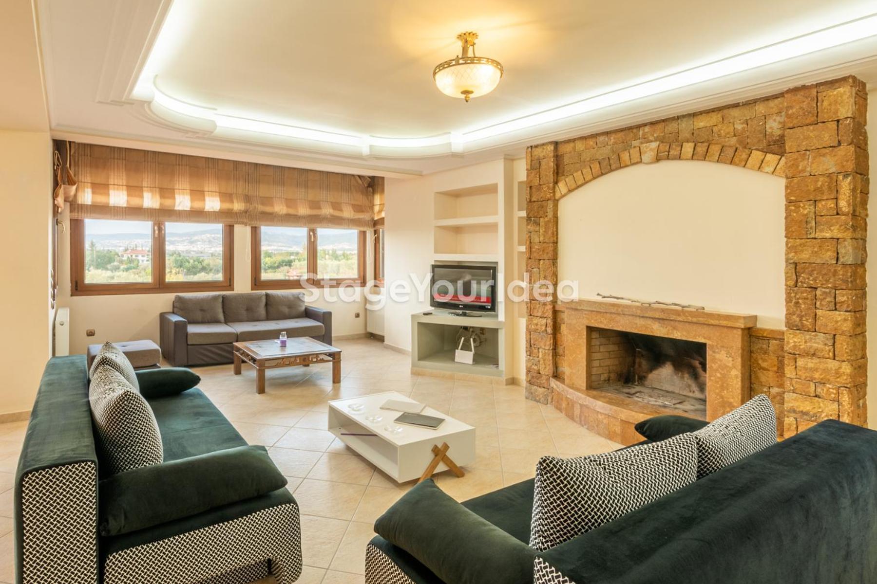 Luxury Appartment, Only 7 Minutes From Thessaloniki Airport And 15 Minutes From City Center ,For 8-23 People Also For Gatherings And Parties Neon Rysion 외부 사진