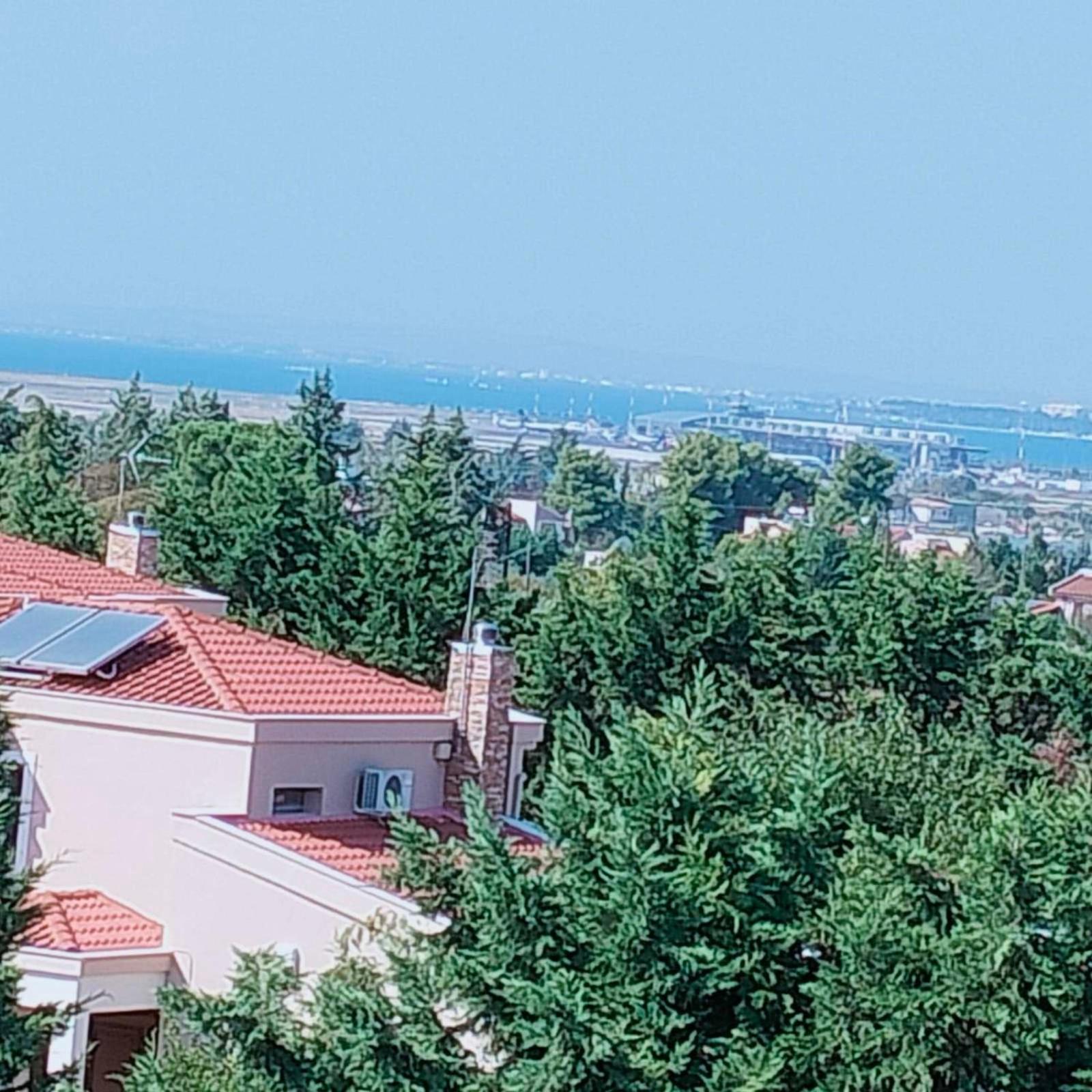 Luxury Appartment, Only 7 Minutes From Thessaloniki Airport And 15 Minutes From City Center ,For 8-23 People Also For Gatherings And Parties Neon Rysion 외부 사진