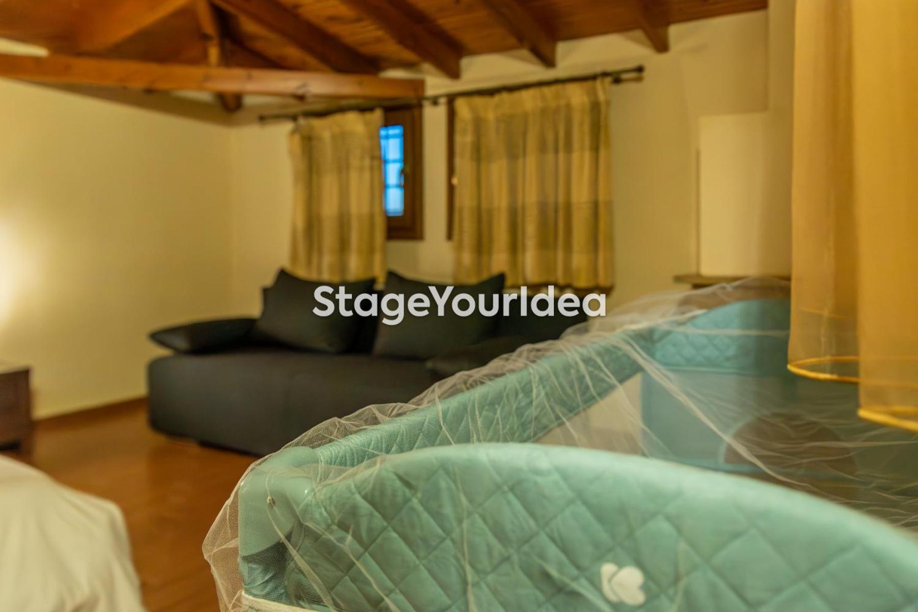 Luxury Appartment, Only 7 Minutes From Thessaloniki Airport And 15 Minutes From City Center ,For 8-23 People Also For Gatherings And Parties Neon Rysion 외부 사진
